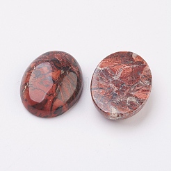 ナチュラルブレリアードジャスパーフラットバックカボション  オーバル  18x13mm&nbsp;X-G-G741-13x18mm-02