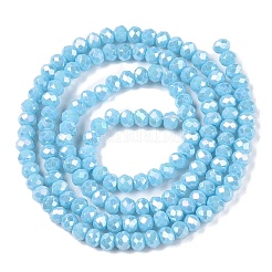 Chapelets de perles en verre électroplaqué&nbsp;EGLA-A044-P2mm-B08