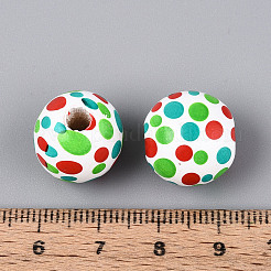 Окрашенные распылением деревянные бусины Schima WOOD-T032-36D