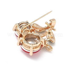 Вишня с пчелиной эмалью на булавках JEWB-M071-02KCG