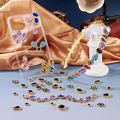 100 шт. пришивные стразы в форме капли/сердца/звезды&nbsp;FIND-TA0006-69A