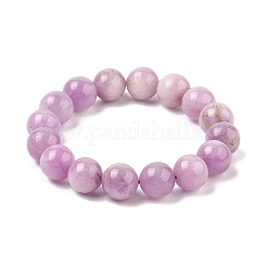 Браслеты из эластичного бисера из натурального кунцита BJEW-G630-A01