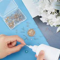 200 шт. 2-х цветная фурнитура для сережек-гвоздиков из нержавеющей стали 304 STAS-UN0055-93