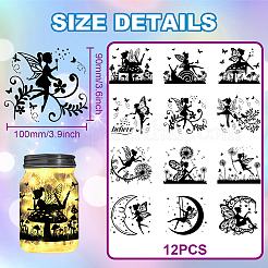 12 стильная бумага для силуэта AJEW-WH0345-0003