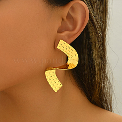 Ohrstecker aus orientalischer Legierung mit geometrischem Twist&nbsp;LS-BY5819