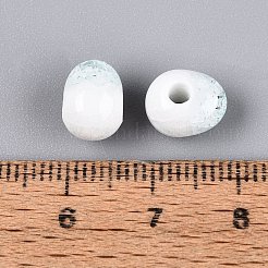 Perles de porcelaine de craquements main&nbsp;PORC-Q008-06B-01
