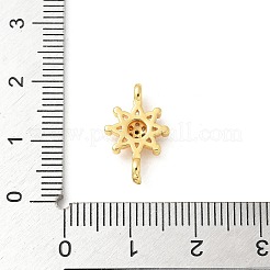 Шармы-соединители из латуни с микропаве из кубического циркония&nbsp;KK-U053-14G