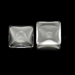 Claires cabochons carrés de verre transparents&nbsp;LS-GGLA-A001-20mm
