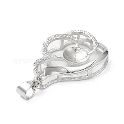 Подвеска из латуни с платиновым покрытием в форме кабошона&nbsp;LS-KK-Q776-01P-06