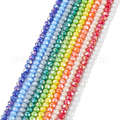 10 Stränge 10 Farben Galvanisieren Glasperlen Stränge&nbsp;EGLA-TA0013-39