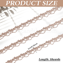 10 ярд полиэстеровой филигранной цветочной кружевной ленты OCOR-ME0001-08