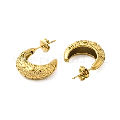 Серьги-гвоздики в форме луны из нержавеющей стали 304 для женщин&nbsp;EJEW-U020-04G