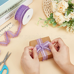 Нейлоновая плиссированная эластичная сетчатая кружевная лента OCOR-WH0086-96C