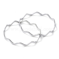 Волнистые кольца из нержавеющей стали 304 RJEW-G298-01P
