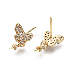 Латунные серьги-гвоздики из циркония KK-N233-002-NF