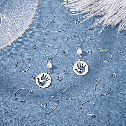 120 шт. 2 крючка для сережек из хирургической нержавеющей стали 316 STAS-DC0010-44