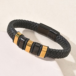 Geflochtene Armbänder aus Mikrofaser-Lederband&nbsp;BJEW-C153-01I