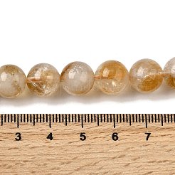 Природный цитрин бисер нитей G-D323-A01-10mm-B