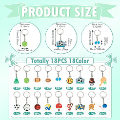 18 шт. 18 стиля подвески из ПВХ-брелоков&nbsp;KEYC-TA0001-58