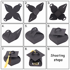 Бумажная подарочная коробка в форме выпускного колпачка&nbsp;CON-WH0072-76