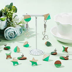 Наборы для самостоятельного изготовления двухцветных сережек-гвоздиков DIY-PH0006-52