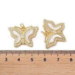 Латунные микропаве прозрачные подвески с фианитом KK-B083-37B-G