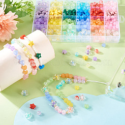 60шт 6 цвета прозрачные акриловые бусины&nbsp;TACR-TA0001-53