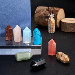 8шт 8 стиля драгоценных камней заостренные бусины G-FW0001-27