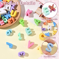 46шт УФ-покрытие непрозрачные акриловые бусины&nbsp;SACR-YW0001-98