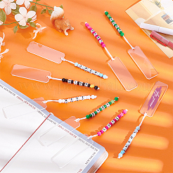 10 шт. 5 стиля прямоугольная прозрачная акриловая пустая подвеска-закладка&nbsp;HJEW-PH01988