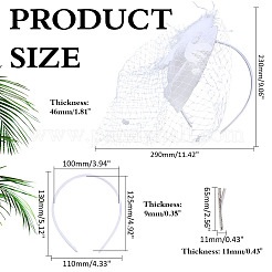 Сетчатая вуаль тканевые резинки для волос AJEW-WH0248-740B