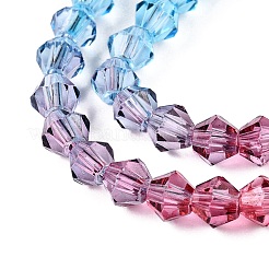 Perles de verre en fil de peinture cuite à dégradé de couleurs&nbsp;LS-DGLA-A039-T4mm-A017