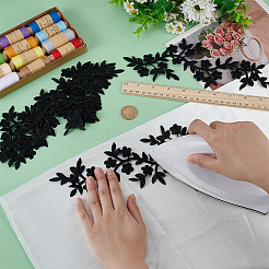 6 Stück Blumen-Stickerei aus Viskose zum Aufnähen von Ornament-Accessoires&nbsp;PATC-FG0002-56A