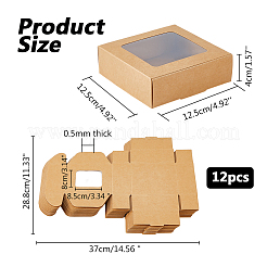 Ящик для хранения конфет из крафт-бумаги CON-WH0084-90B