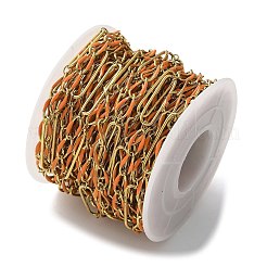 Цепи Figaro из нержавеющей стали 304 с эмалью&nbsp;CHS-U003-02G-17