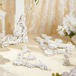 Applique décorative en cuir PU sculpté à motif floral&nbsp;AJEW-WH0696-649B
