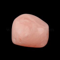 ナゲット天然石風アクリルビーズ  ライトコーラル  25x24x17mm  穴：3mm  約84個/500g&nbsp;OACR-R044-21