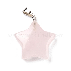 Природного розового кварца подвески G-I319-01P-07