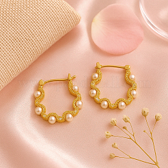 4 пара серег-колец из цинкового сплава двух цветов&nbsp;EJEW-GO0003-03