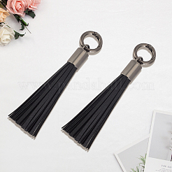 2 pendentif à pompon en imitation cuir&nbsp;AJEW-CL0005-10C