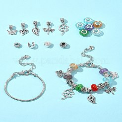 Наборы для изготовления браслетов в европейском стиле из сплава и латуни на тему сада своими руками DIY-FS0007-26