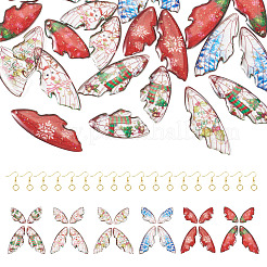 DIY-Ohrring-Sets mit Flügeln aus Epoxidharz zum Thema Weihnachten&nbsp;DIY-TA0010-31
