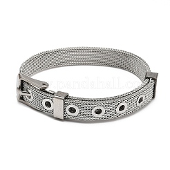 Устойчивый к потускнению модный унисекс 304 нержавеющая сталь ремешок для часов браслеты BJEW-F065B-01