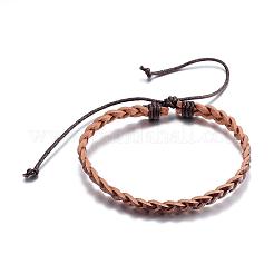 Einstellbar Lederband Armbänder geflochtene&nbsp;BJEW-P099-21A