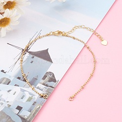 Изготовление браслетов из латуни с шариковой цепочкой AJEW-JB00937