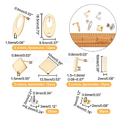 36 шт. 3 шт. фурнитура для сережек-гвоздиков из нержавеющей стали 304 STAS-CA0001-42