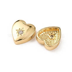 Латунные микро проложить кубического циркония бусы KK-K408-09G