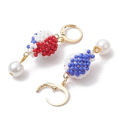 Серьги с застежкой-молнией в виде воздушного шара из нержавеющей стали 304 EJEW-MZ00425