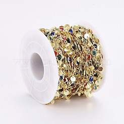 Экологичные латунные цепочки ручной работы из бисера CHC-I029-08G