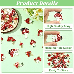 32 шт. 8 стиля осенняя тематика стойка позолоченный сплав эмалированные подвески&nbsp;ENAM-YW0008-22